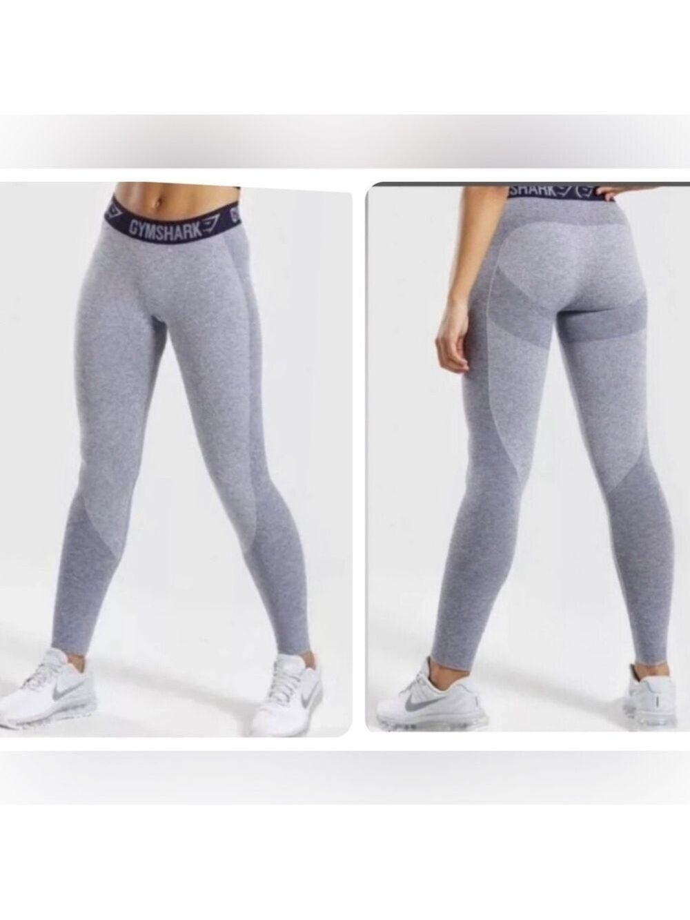 GYMSHARK Flex Classic Legging in Grey with Logo Band Tights Size XS